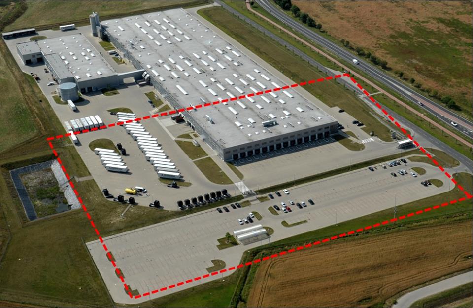 Partea din chenarul roșu reprezintă suprafața cu care se va extinde capacitatea Polipol