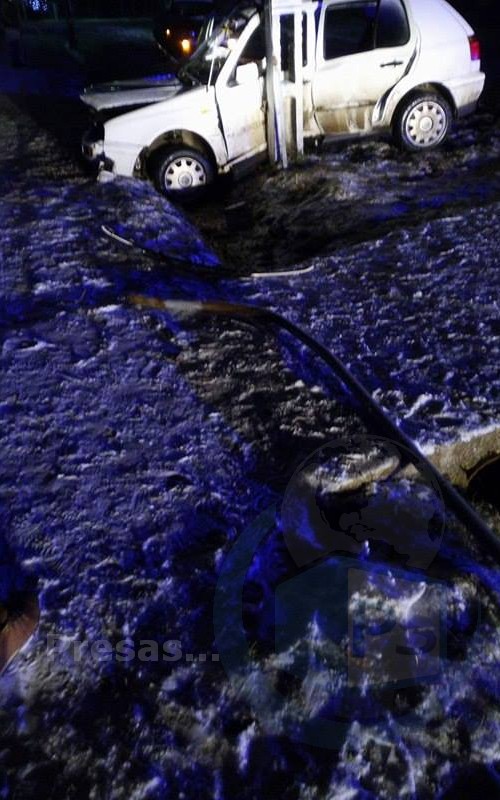 accident zapada stalp