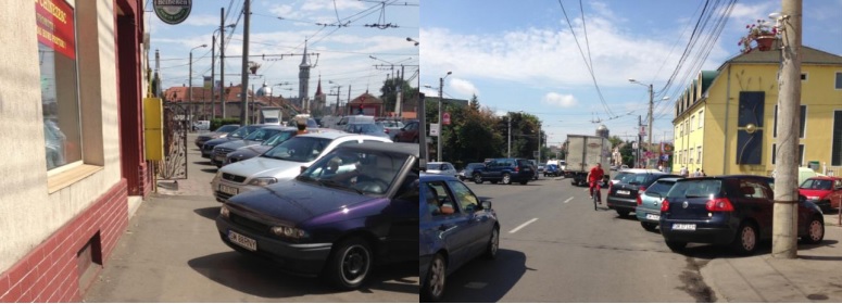 FOTO3: Aici ar trebui eliberată prima bandă pentru circulația rutieră