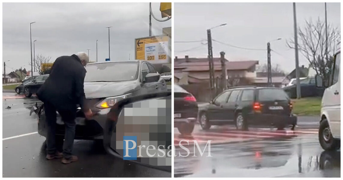 VIDEO Accident rutier în intersecția din zona Soarelui din municipiul