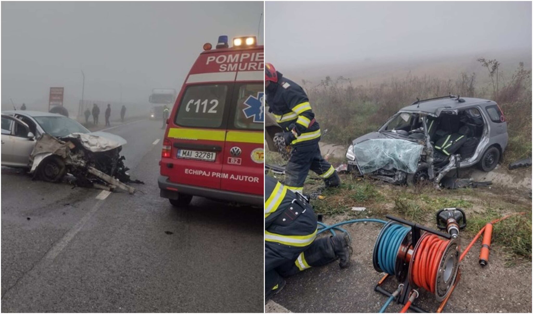 FOTO Accident cumplit în județul vecin Doi morți patru mașini implicate