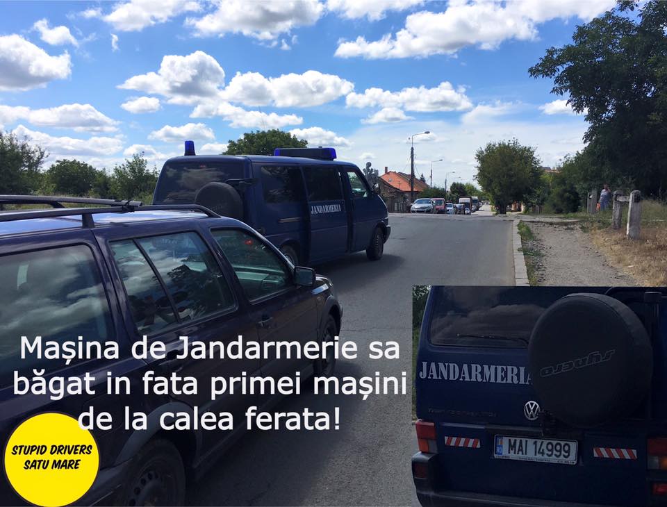 Satu Mare NU este județ polițienesc! DUBĂ a JANDARMERIEI încalcă Codul Rutier