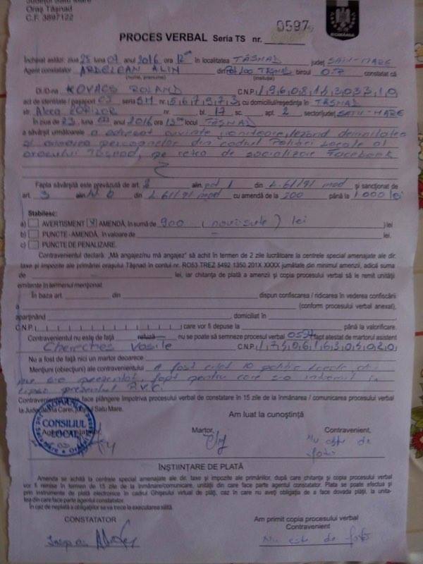 Amendat pentru postarea de pe Facebook