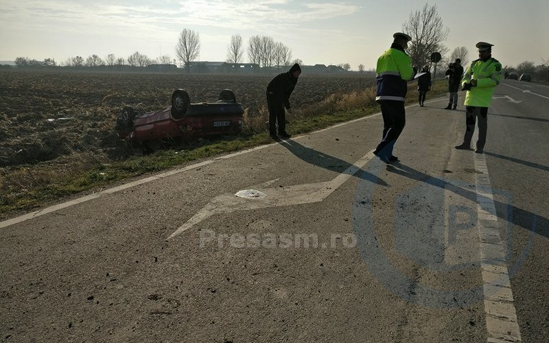 O femeie a provocat un ACCIDENT în lanț pe DN 19. Mai multe VICTIME