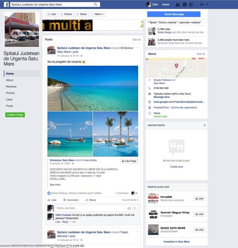 Ce gafă! Angajații Spitalului Județean fac reclamă fostei firme a managerului