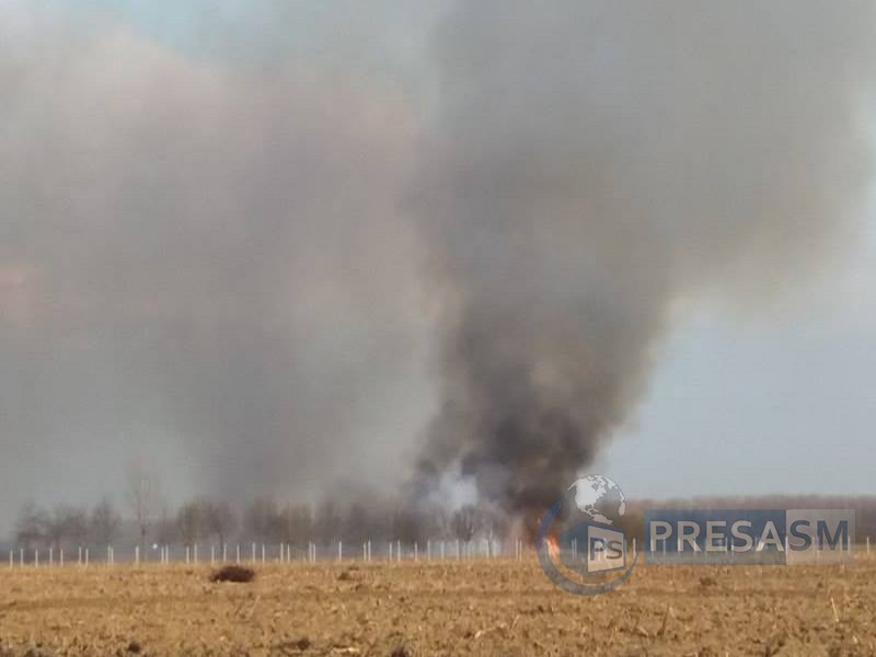 Terenuri în flăcări. Peste 25 de hectare sub asediul focului