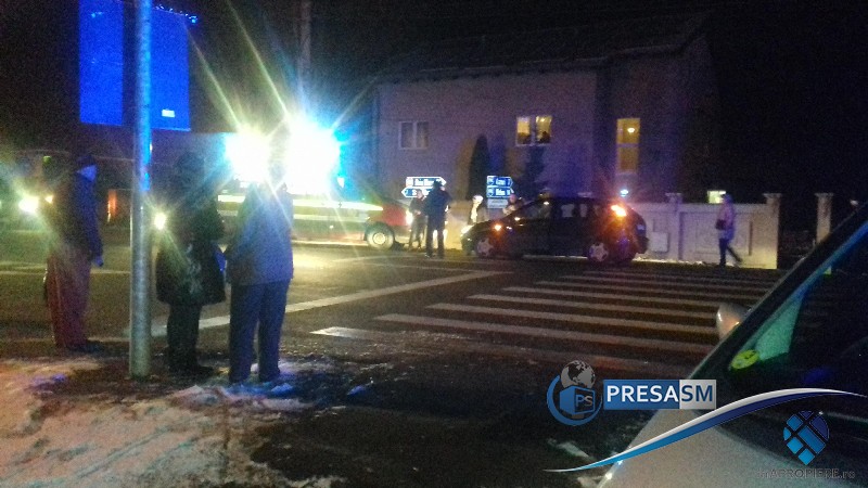 FOTO/VIDEO. Accident grav în Botiz. Femeie lovită în plin pe trecerea de pietoni