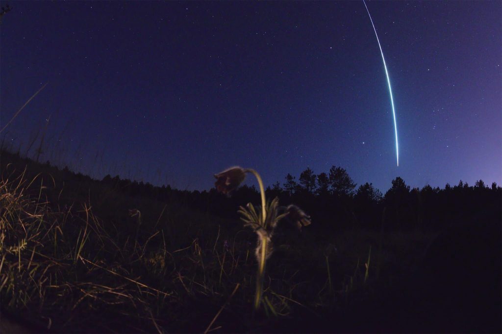 FOTO. Meteor spectaculos văzut din județul Satu Mare