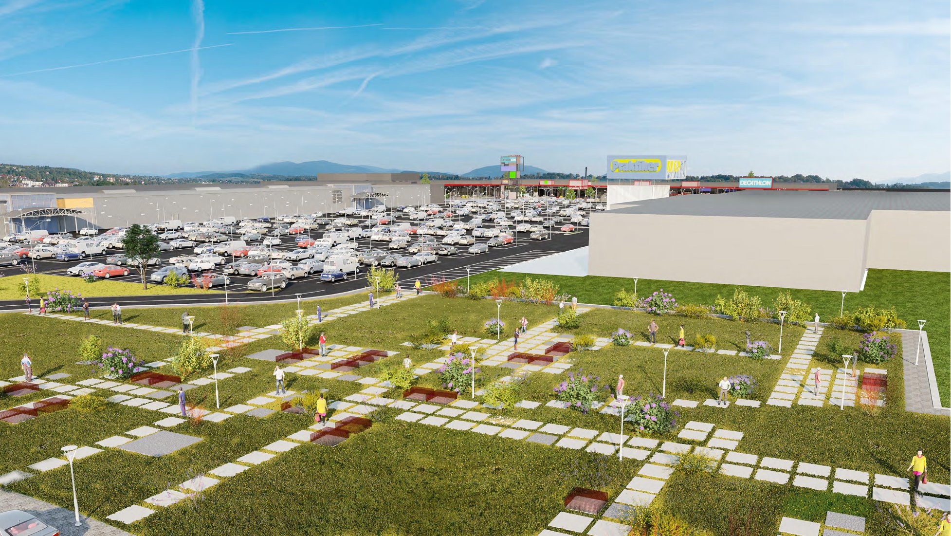 FOTOGALERIE. Se construiește un cartier lângă Auchan. Se amenajează parcuri și parcări noi!