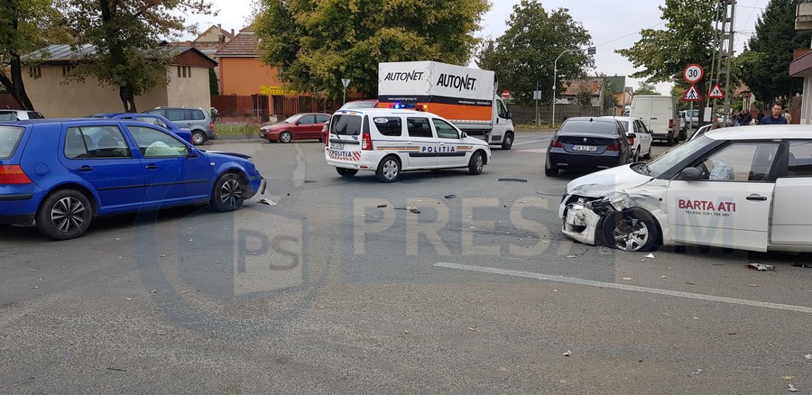 FOTO/VIDEO. Concluziile polițiștilor în cazul accidentului în lanț, produs în Satu Mare