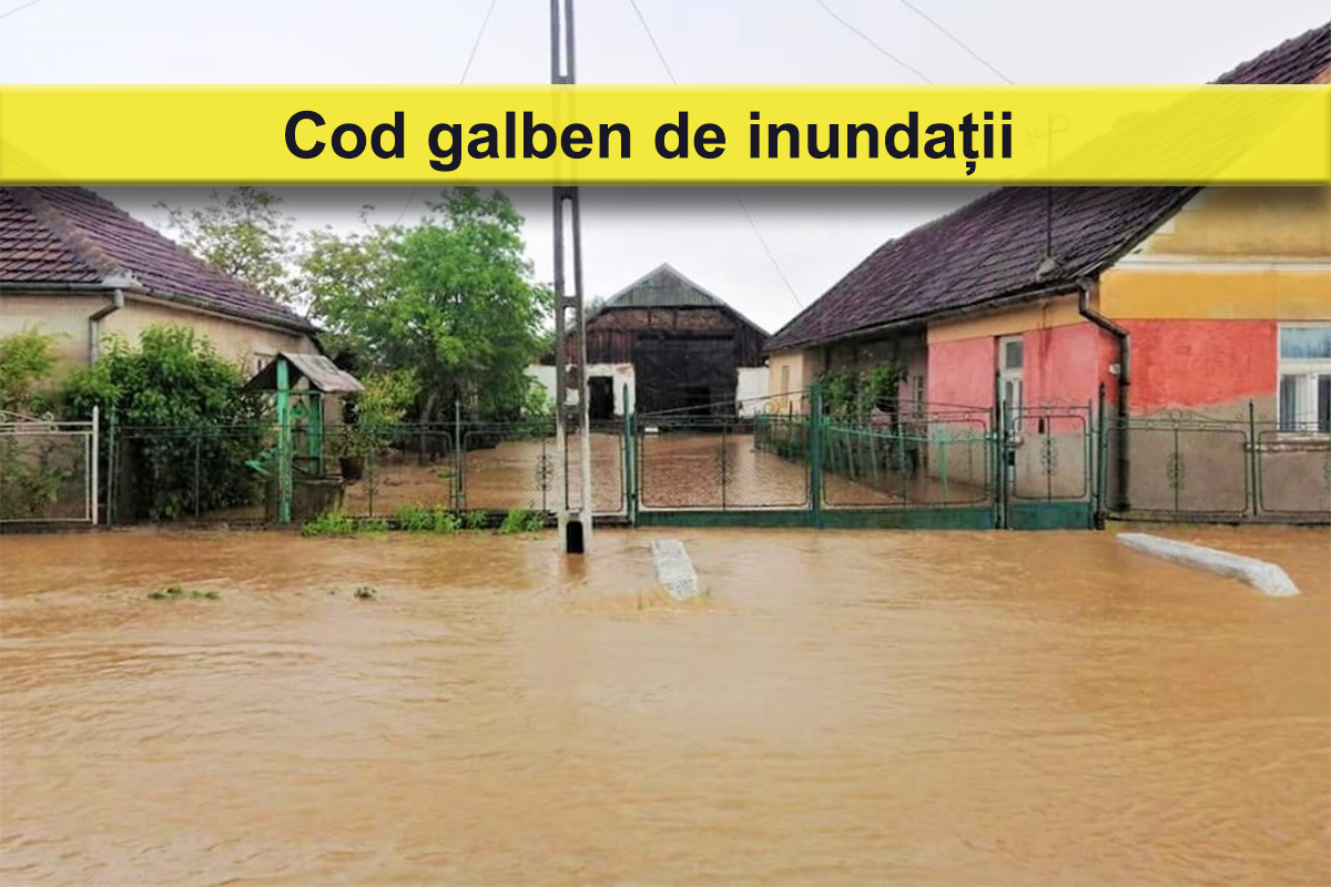 HARTA zonelor în pericol. Ploi abundente și pericol de inundații în județul Satu Mare