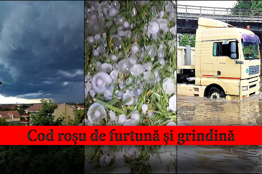 COD ROȘU de furtună într-un județ vecin. Anunțul făcut de ANM