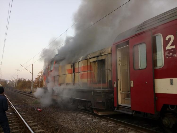 Menet közben kigyulladt egy vonat mozdonya Máramaros megyében