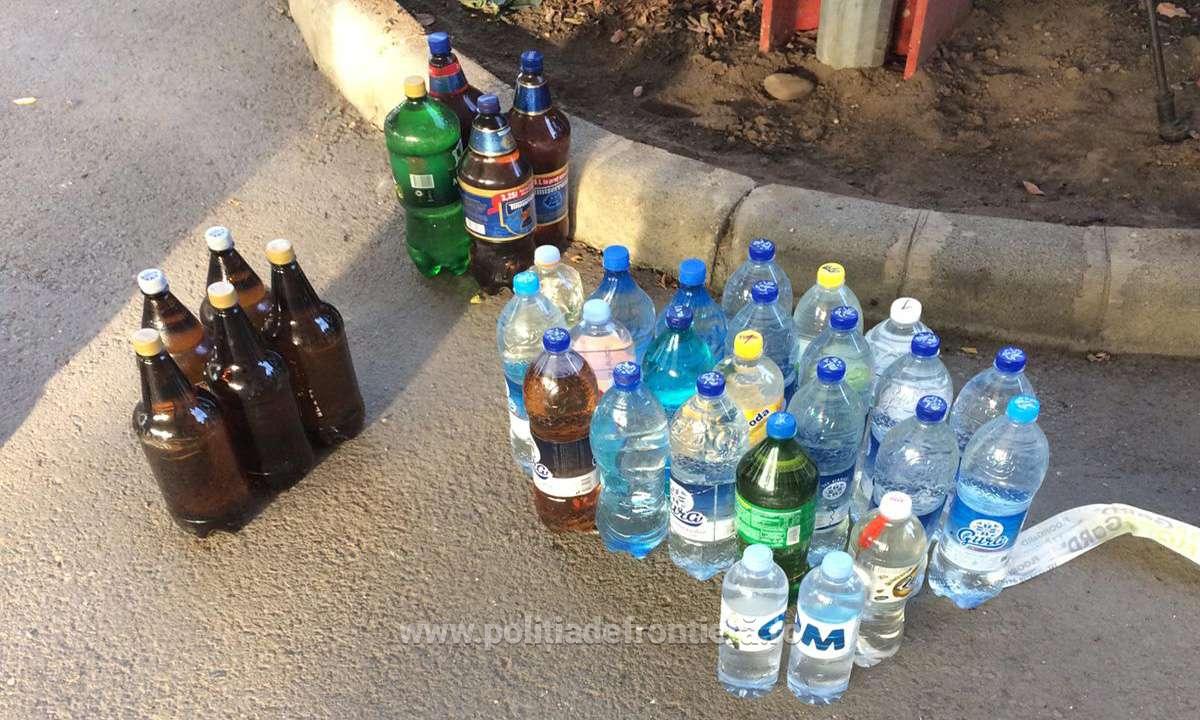 FOTO. Aprovizionarea cu pălincă a unor români din Occident, ”frânată” la PTF Urziceni