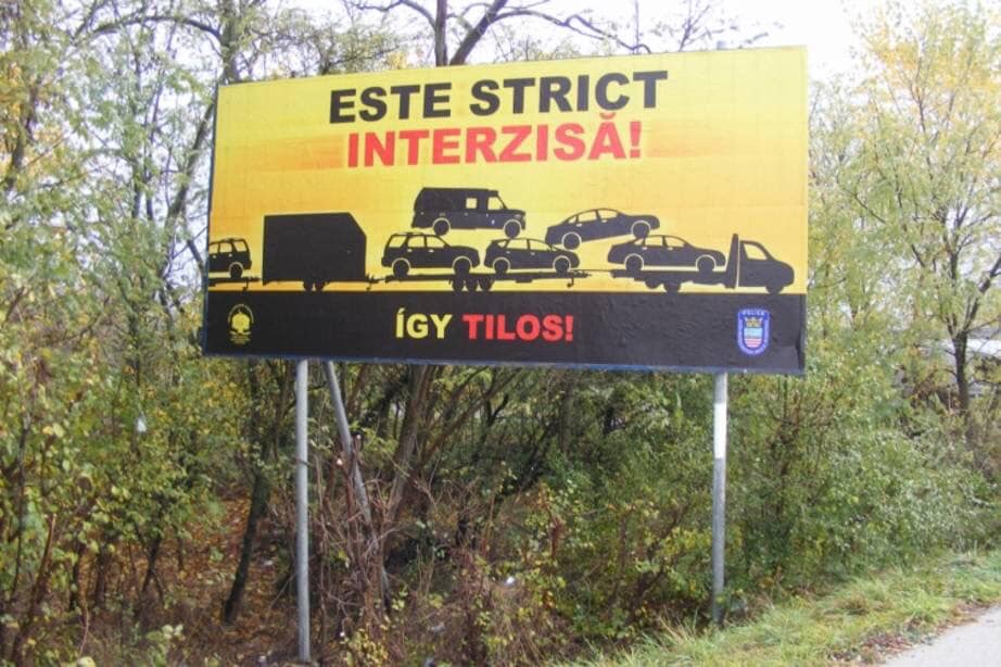 FOTO. Dedicație specială din partea autorităților maghiare pentru șoferii români