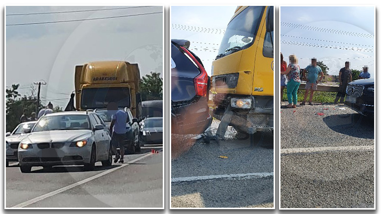 FOTO/VIDEO. Accident �n lan?, cu patru ma?ini, pe Drumul Careiului
