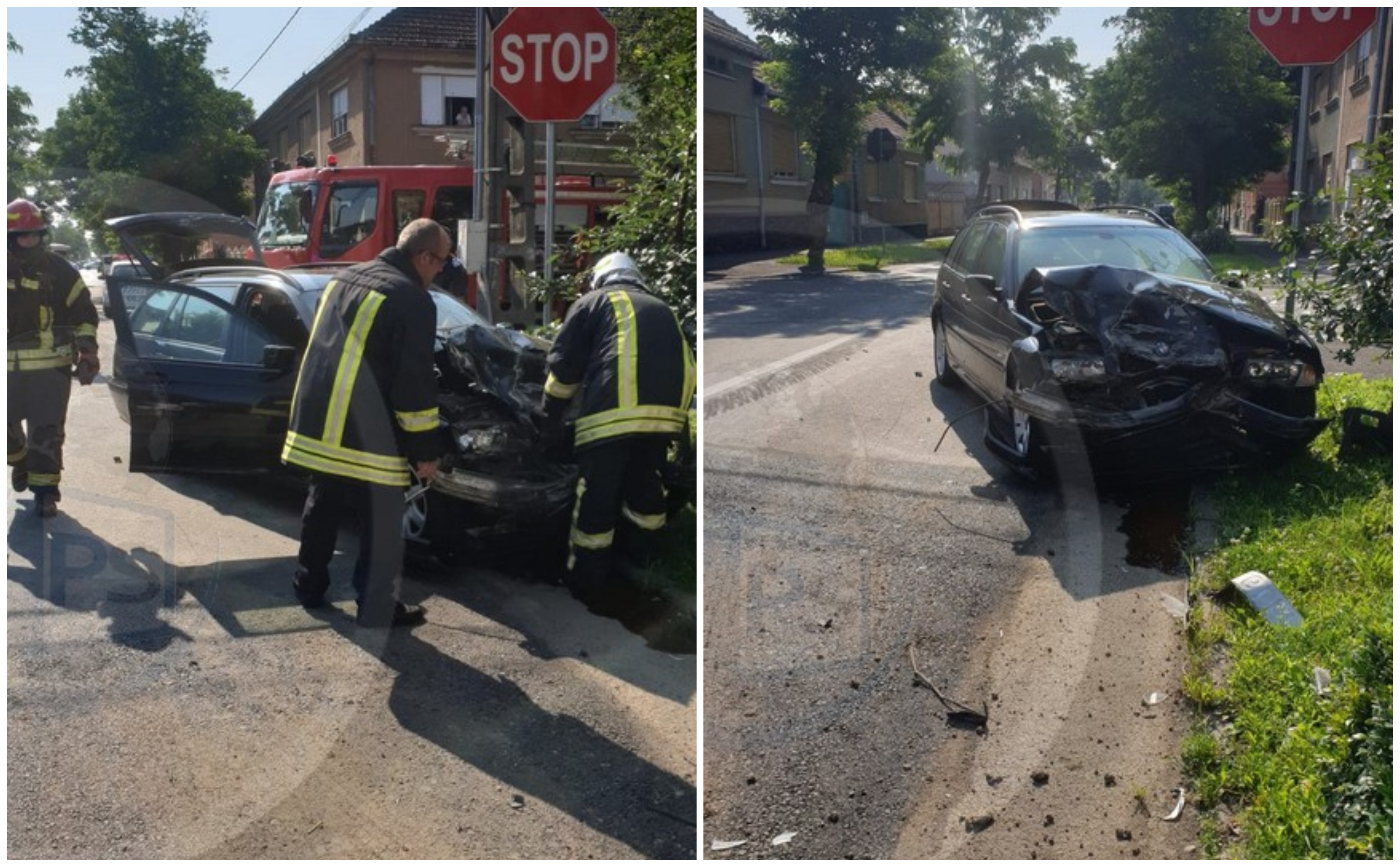 FOTO. Accident cu victime �n Satu Mare. Impact �ntre un BMW ?i o ma?in? de teren