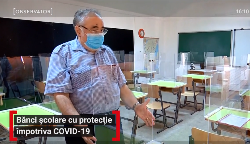 FOTO. B?nci cu protec?ie �n ?colile din jude?! Inven?ia unui s?tm?rean!