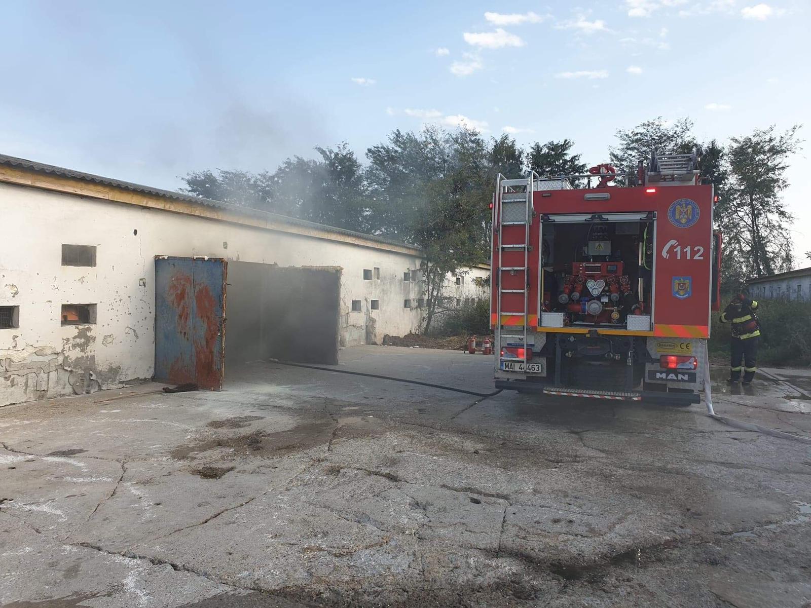 Incendiu la o fermă de animale din județul Satu Mare. Intervin pompierii