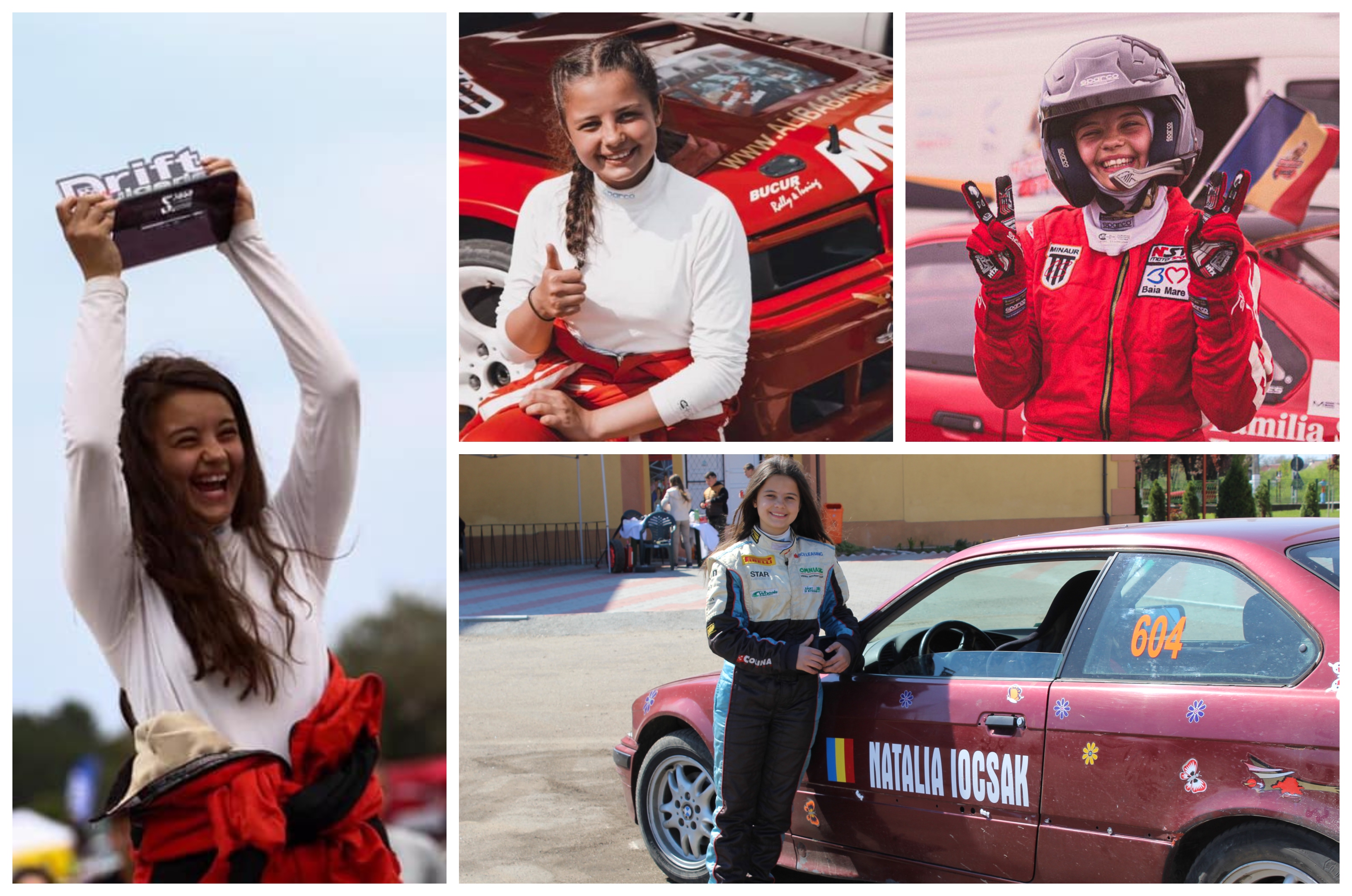 FOTOGALERIE. Sătmăreanca de aur, Natalia Iocsak, campioană la drift! Încinge asfaltul, la doar 17 ani