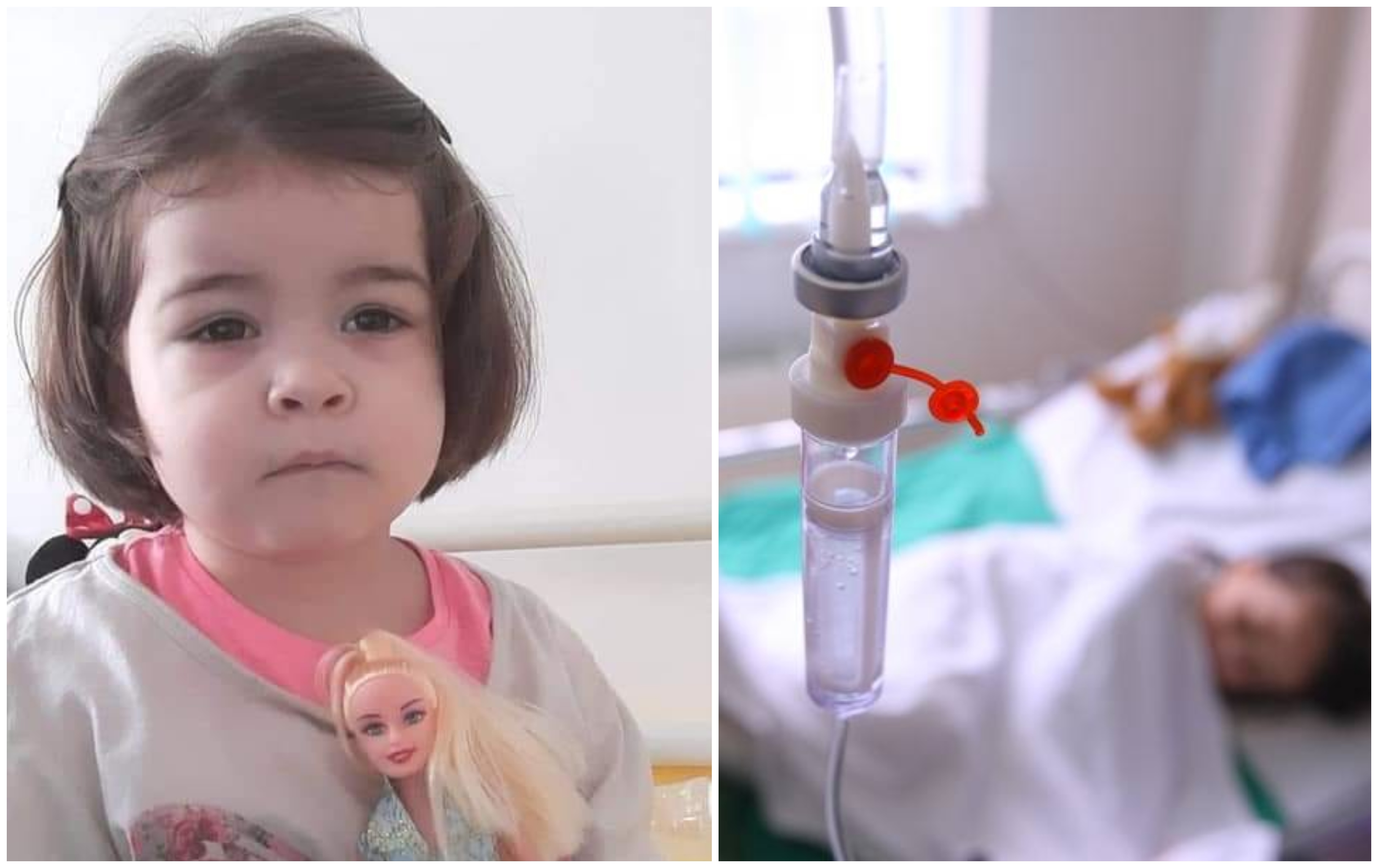 FOTO. Aida (2 anișori) diagnosticată cu leucemie. Familia ne roagă să ne mobilizăm