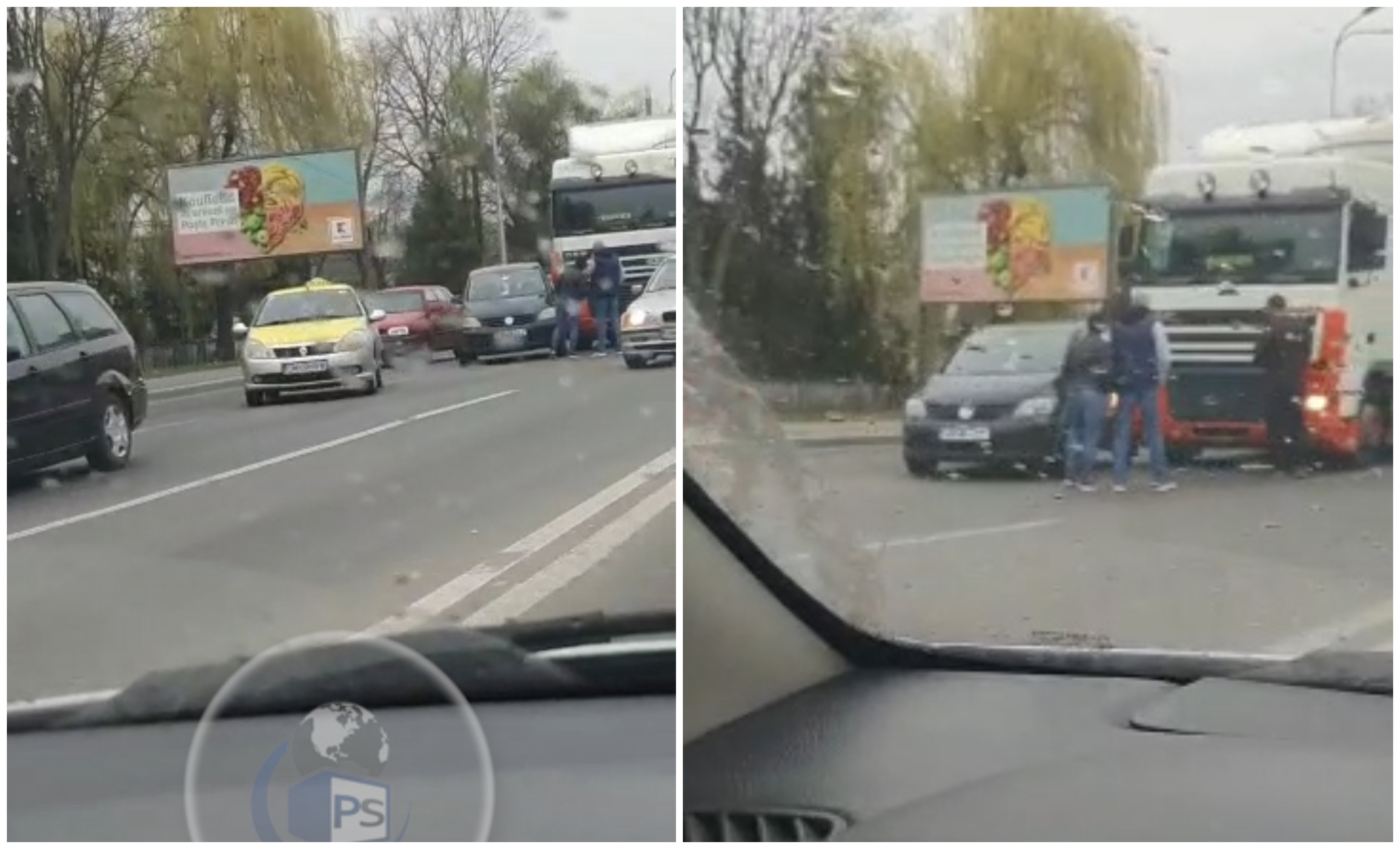 VIDEÓ! Kamion és kiskocsi ütközött a hídon