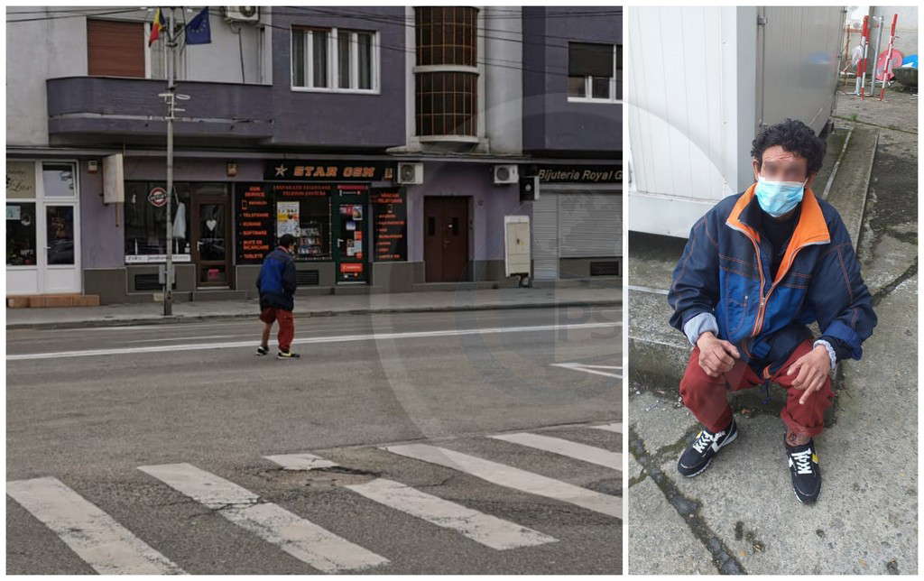 FOTO. Cerșetorul ”Rambo” din Satu Mare. A sărit în fața mașinilor