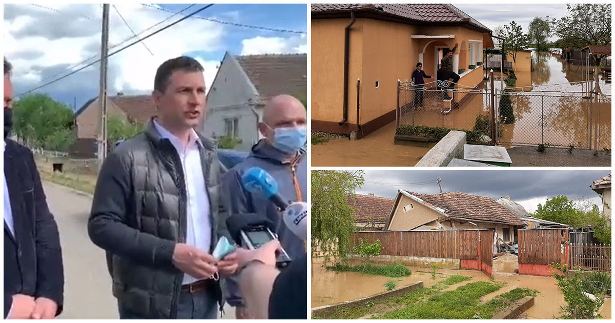 FOTO/VIDEO. Házakat öntött el a víz, száz embert kellett kimenekíteni