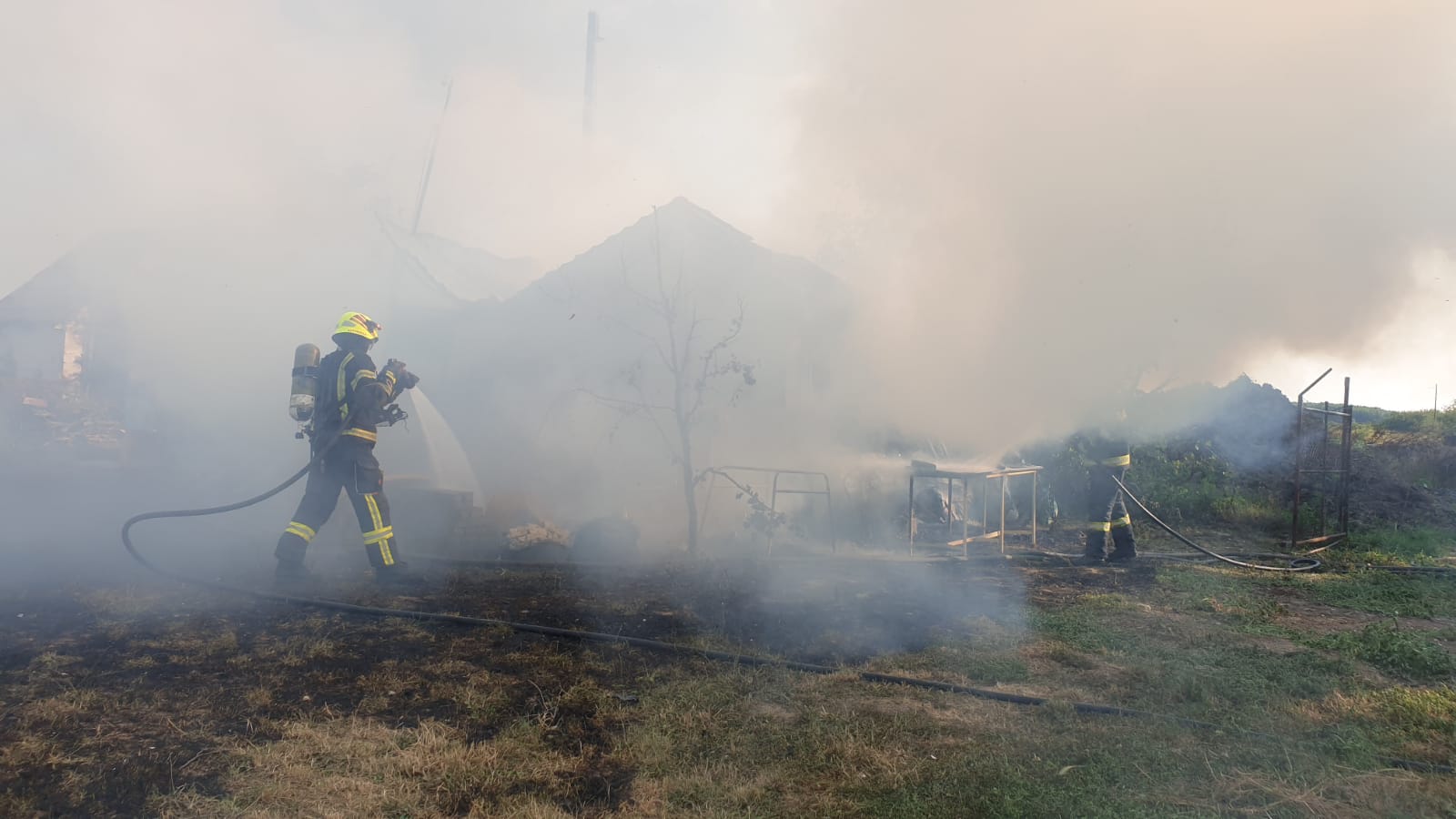 Au făcut foc, iar flăcările au cuprins un lan de porumb. Pompierii sătmăreni au intervenit prompt