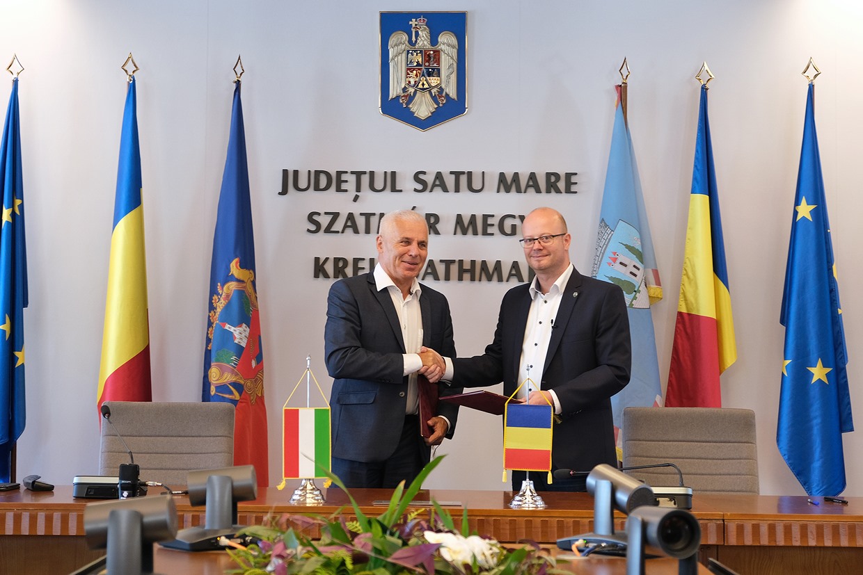Două decenii de înfrățire între Satu Mare și Nyíregyháza. Primarii au semnat o reconfirmare a parteneriatului