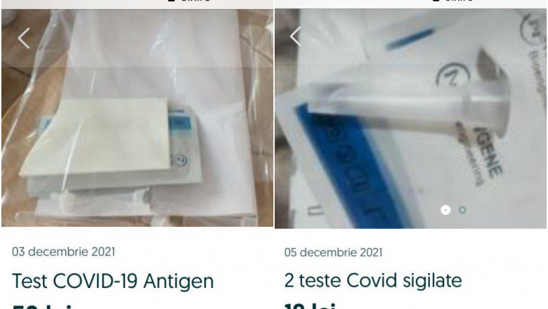 FOTO. Unii părinți vând pe internet testele de salivă primite de la școală