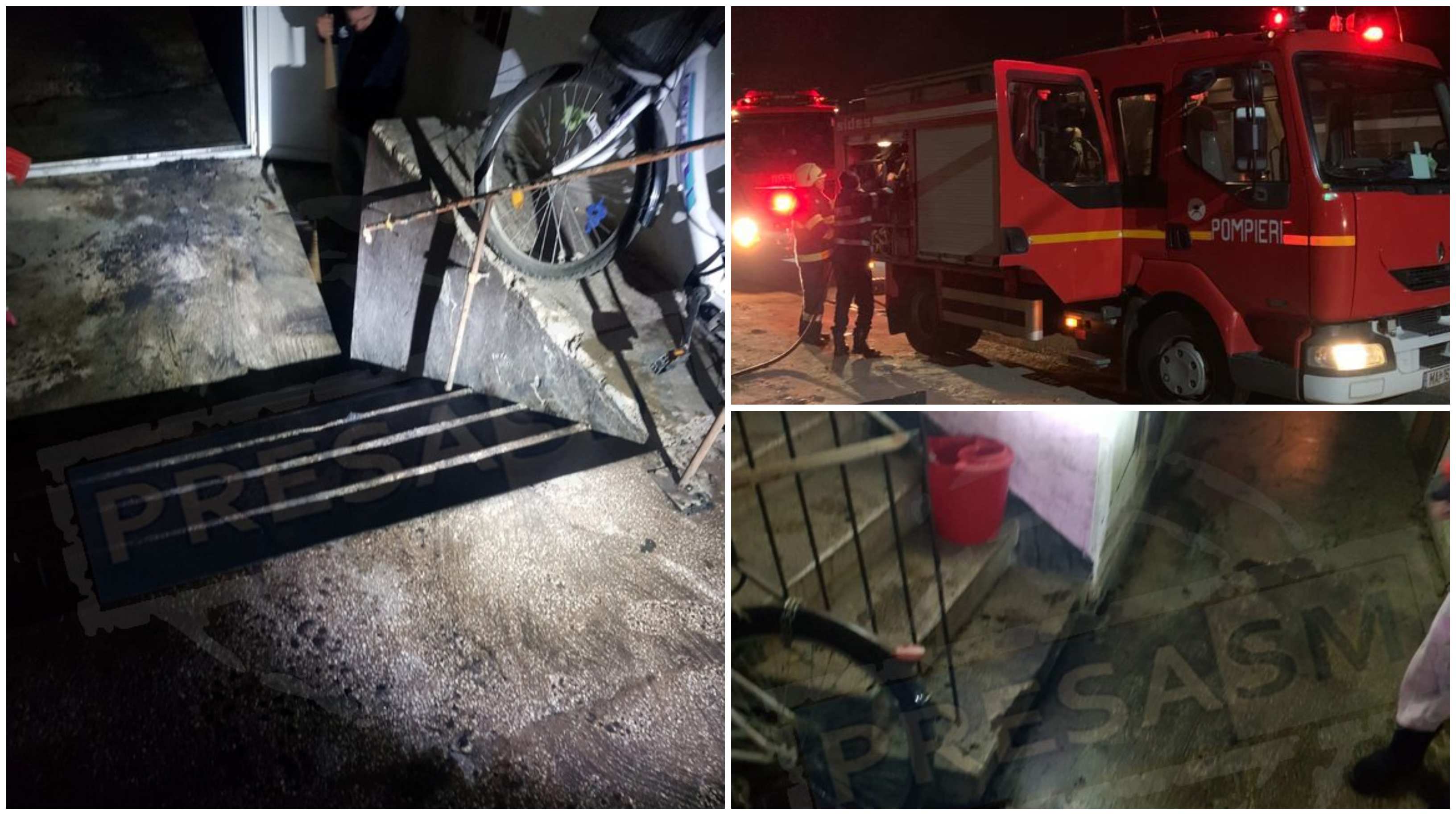 Explozie, astăzi, într-un bloc din municipiul Satu Mare! A urmat un incendiu