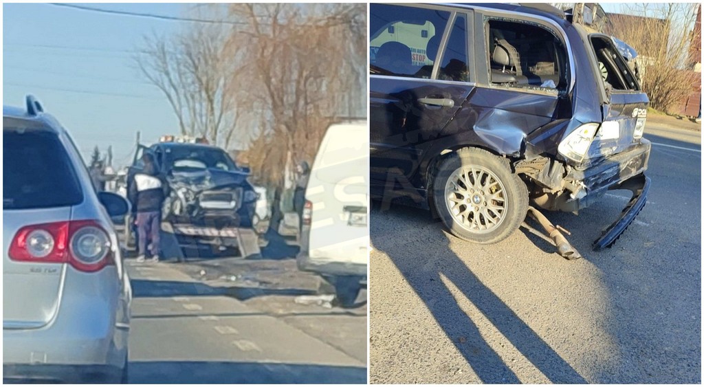 FOTO. Două femei rănite într-un accident pe B-dul Lucian Blaga din Satu Mare