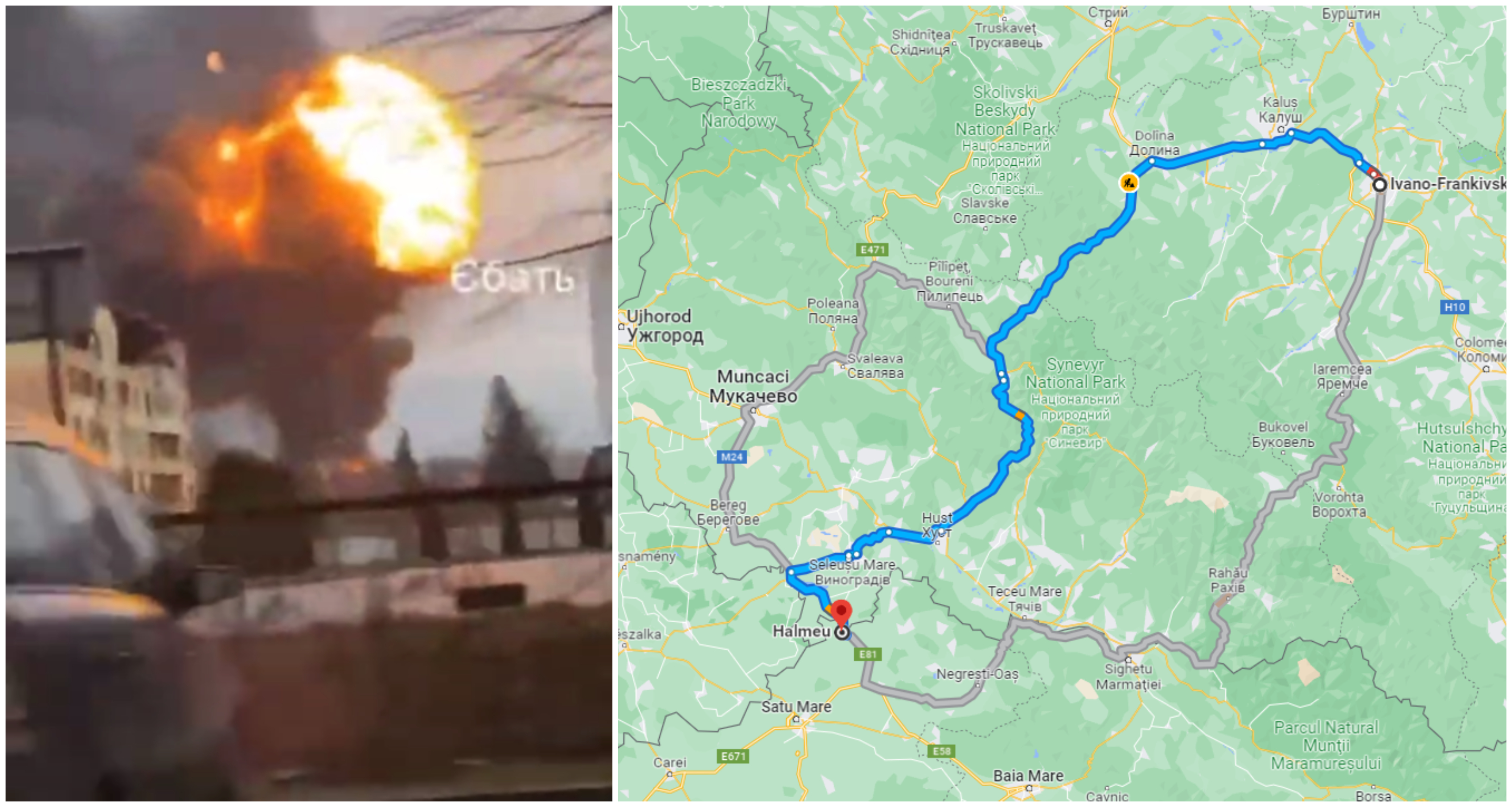 Noi explozii la circa 200 de km de județul Satu Mare. Aeroport din Ucraina, distrus de ruși