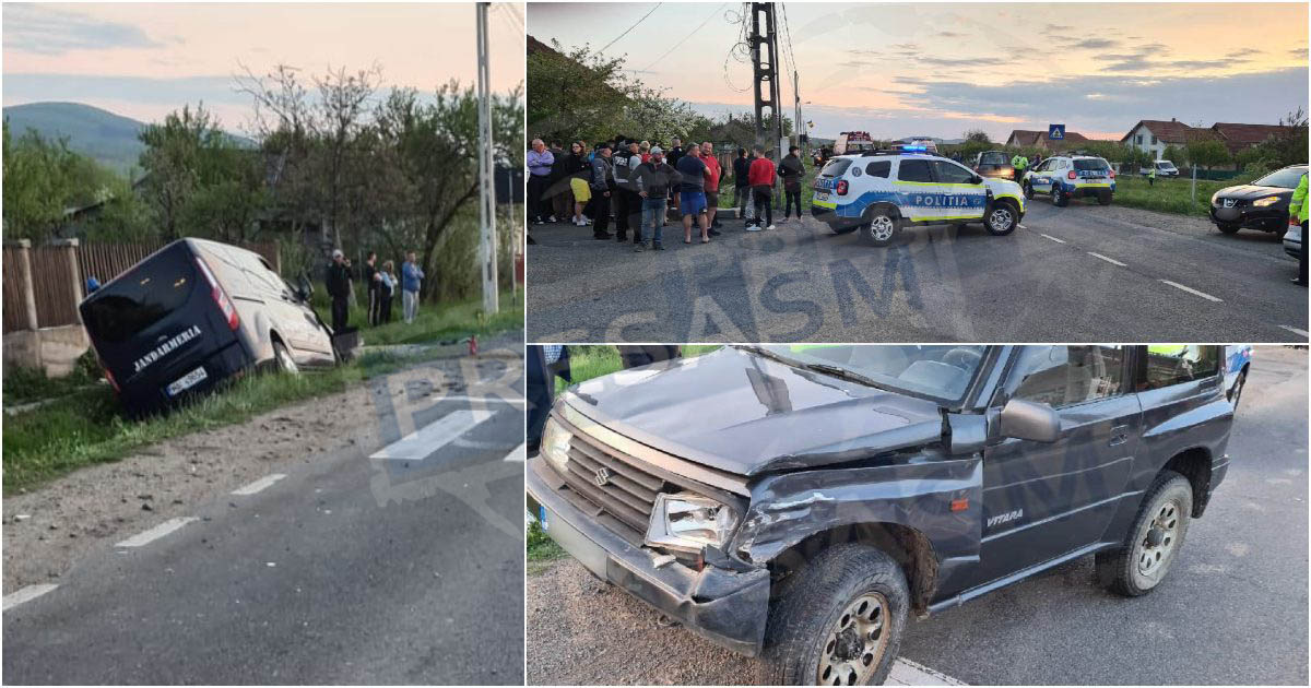 FOTO/VIDEO. O șoferiță a băgat în spital 5 jandarmi din Satu Mare. Poliția o consideră vinovată