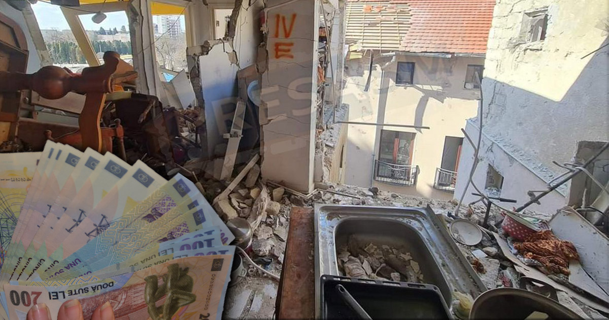 Familiile din Carei cu apartamentele afectate de explozie vor primi ajutoare de până la 10.000 lei