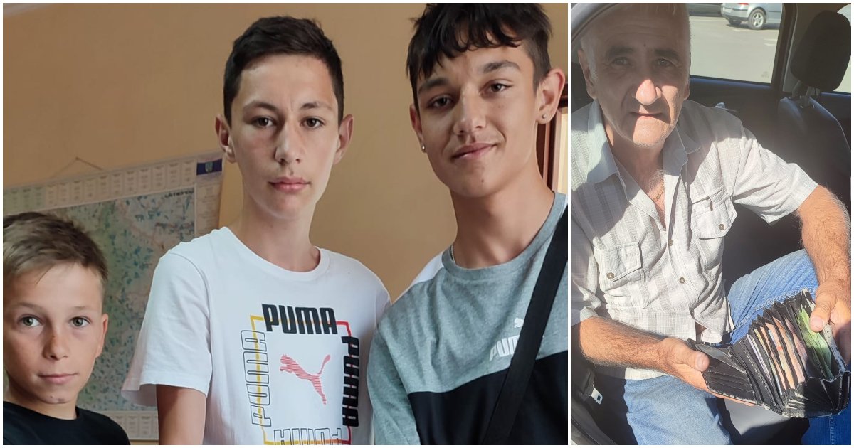 Fotó. Három Szatmár megyei fiatal pénzzel teli pénztárcát talált. A rendőrséghez fordultak vele