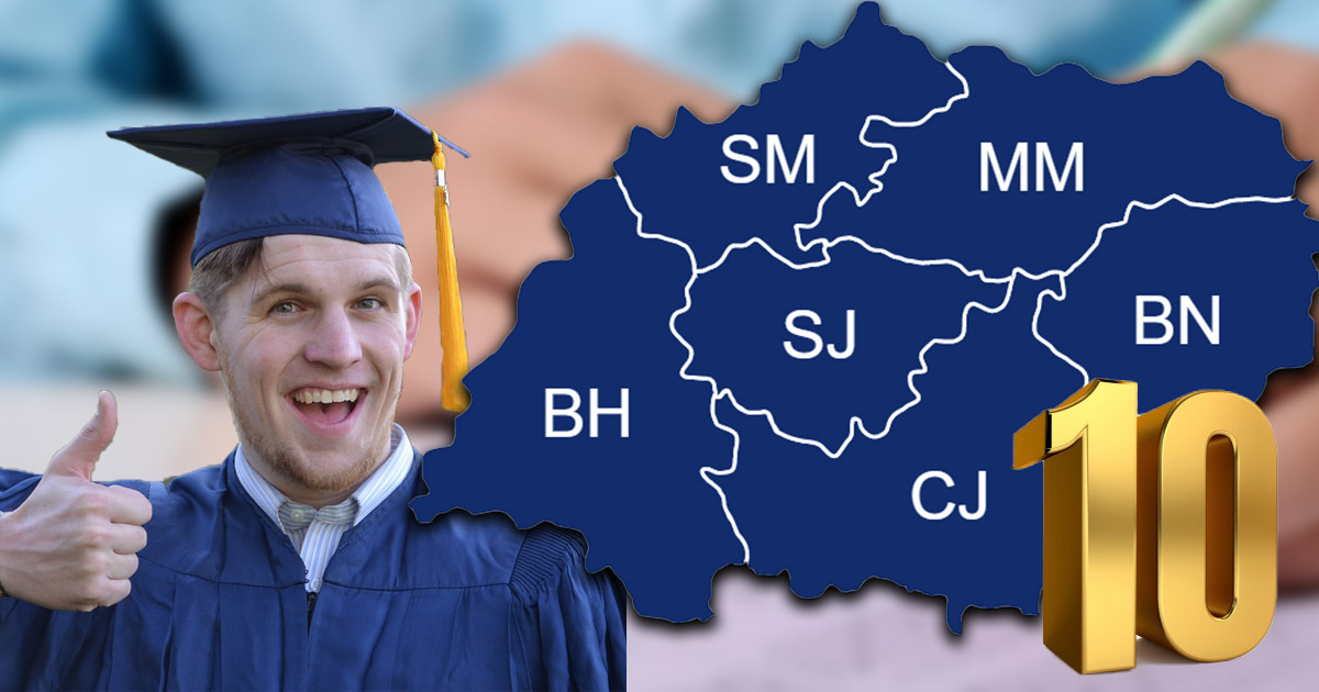Un singur județ din nord-vestul țării are elevi de zece la BAC 2025. A fost cel mai mic număr de medii maxime din ultimul deceniu