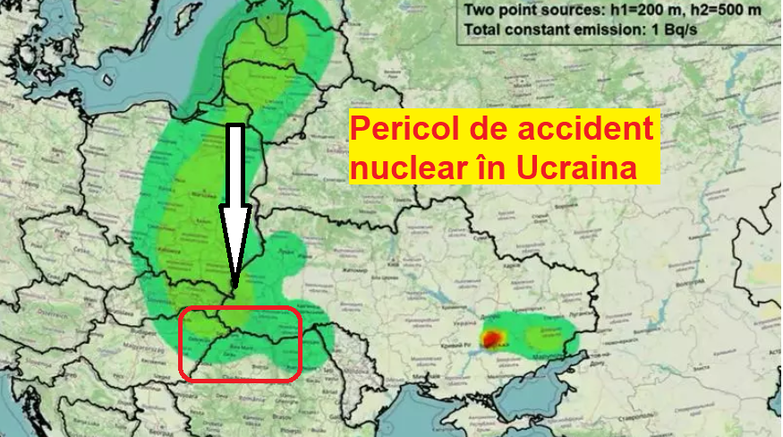 VIDEO. Cum s-ar răspândi materialul radioactiv de la centrala Zaporojie. Satu Mare, afectat