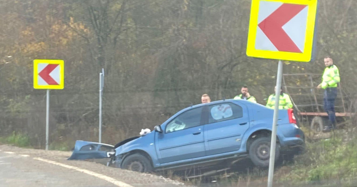 A băut alcool la socri și a ajuns cu mașina doar până-n șanț, cu iubită cu tot