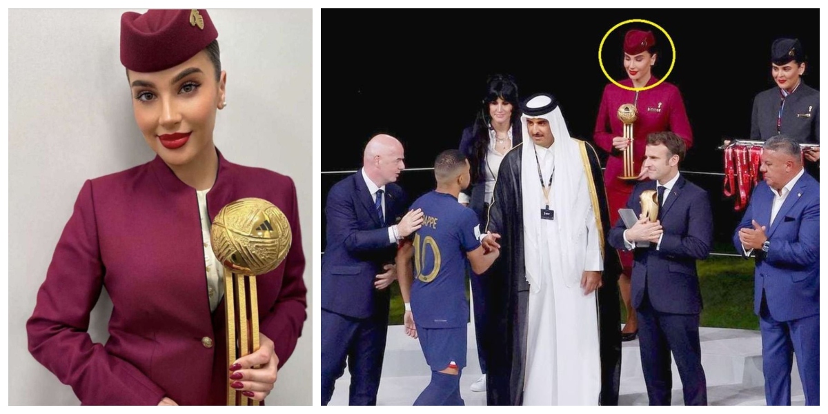 FOTO. O sătmăreancă frumoasă a ținut trofeul câștigat de Messi la Cupa Mondială