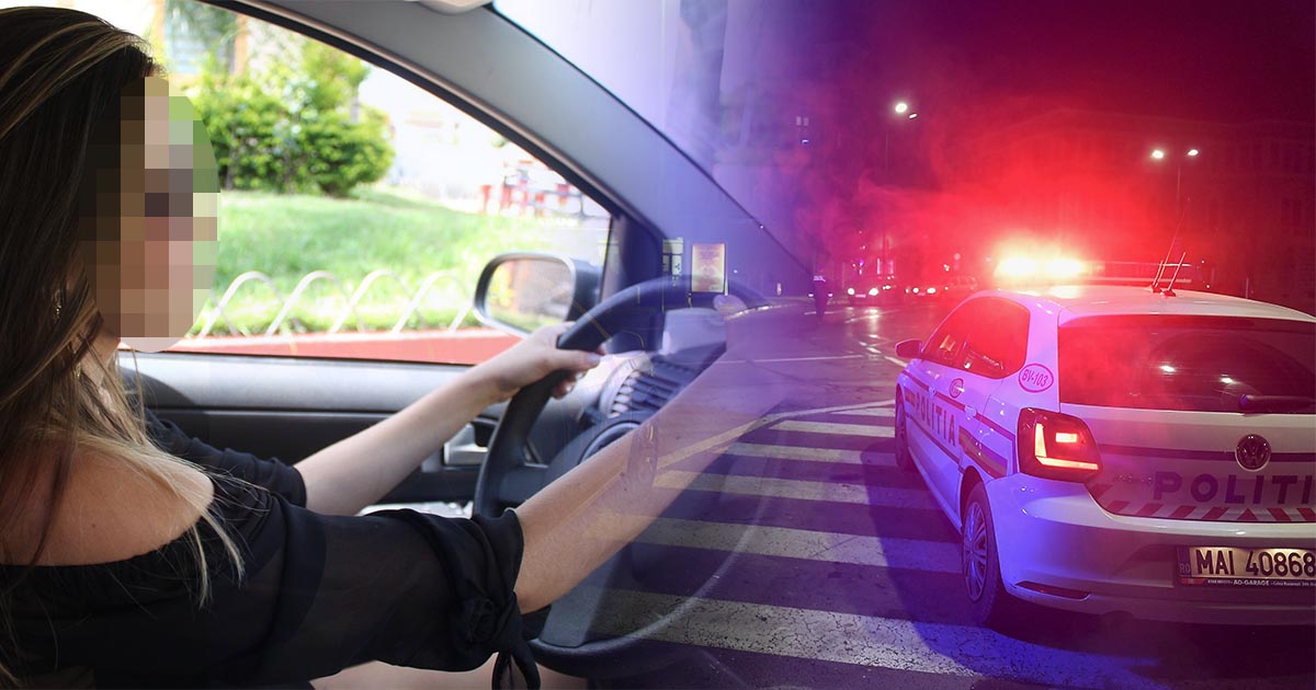 Șoferița a fost trasă pe dreapta de polițiștii sătmăreni. După verificări, oamenii legii i-au făcut dosar penal