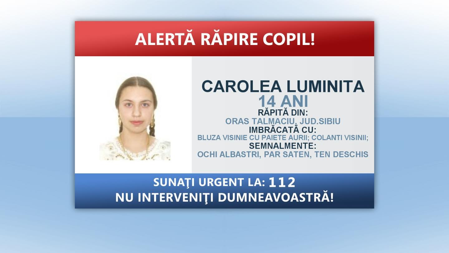 FOTO. Alertă maximă într-un județ din țară. O fată de 14 ani a fost răpită noaptea de acasă de patru bărbați mascați