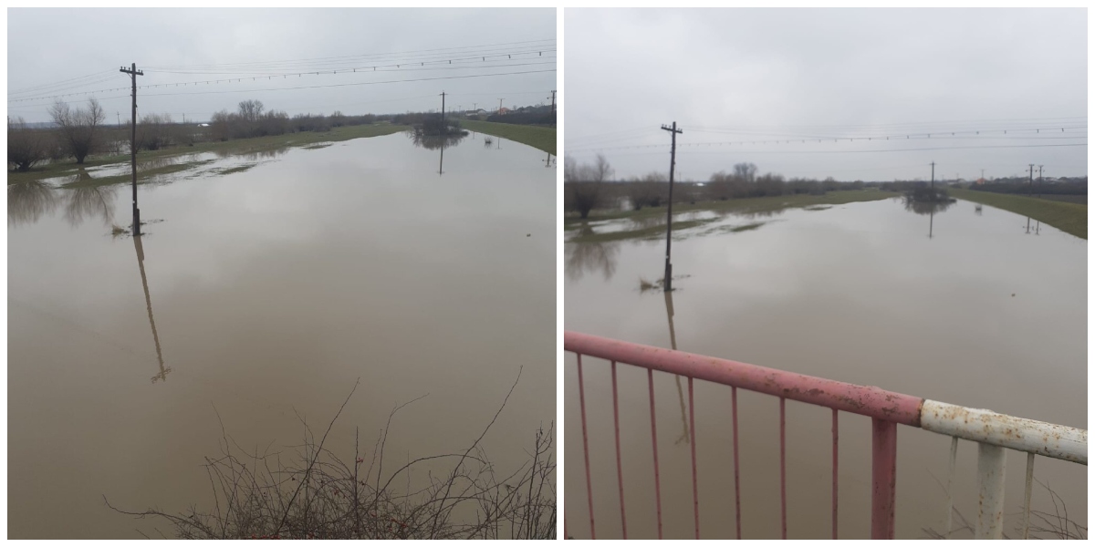 FOTO. Pericol de inundații! Râuri ieșite din matcă în județul Satu Mare