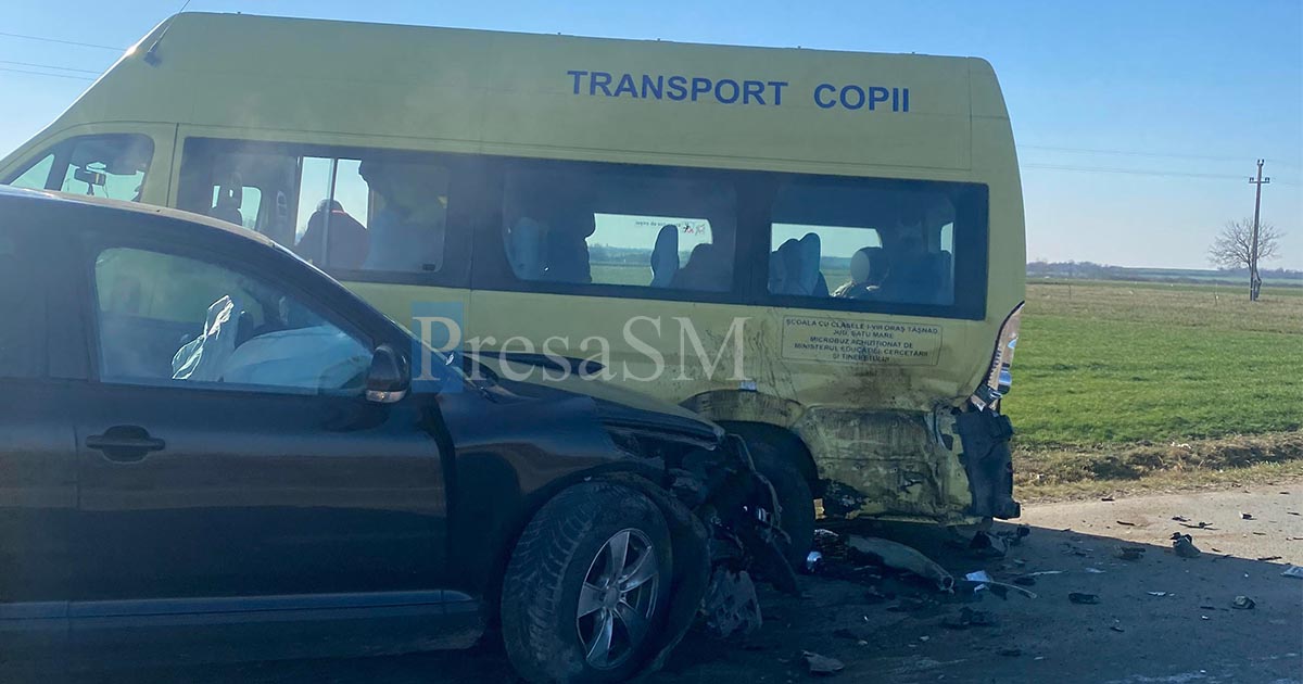 FOTO. Doi elevi răniți. Poliția Satu Mare explică cum s-a produs accidentul