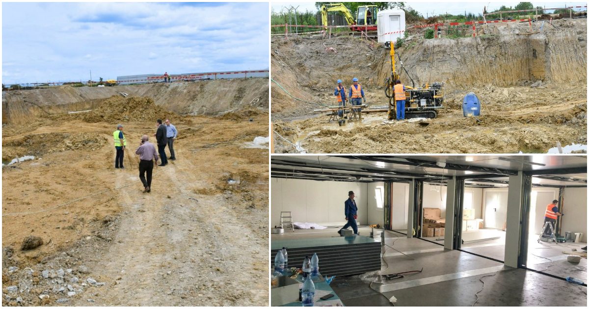 FOTOGALERIE. Se lucrează pe mai multe fronturi la Aeroportul Satu Mare. S-au finalizat săpăturile pentru fundație