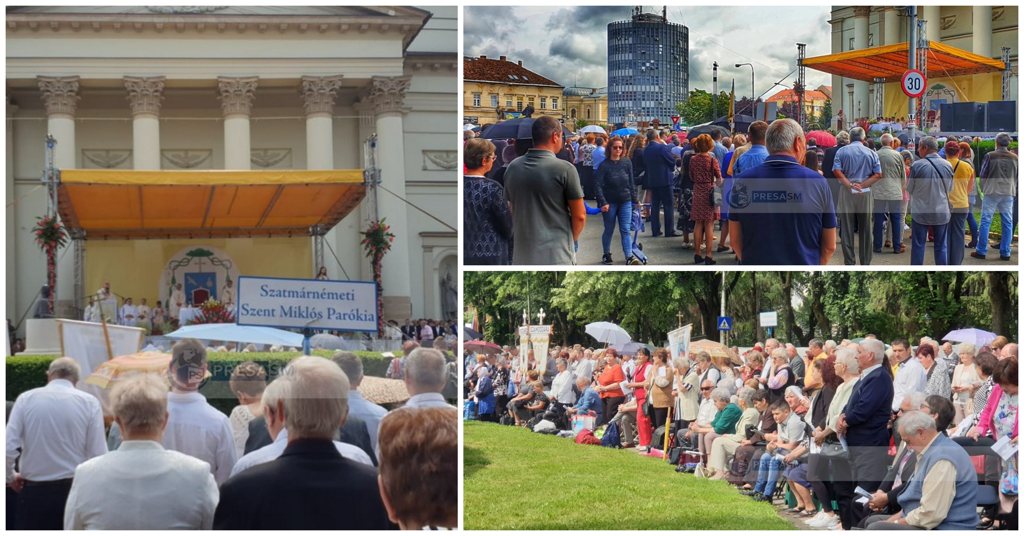 FOTO/VIDEO. Sărbătoare în inima Sătmarului. Foarte mulți credincioși participă la Hramul Diecezei Romano-Catolice