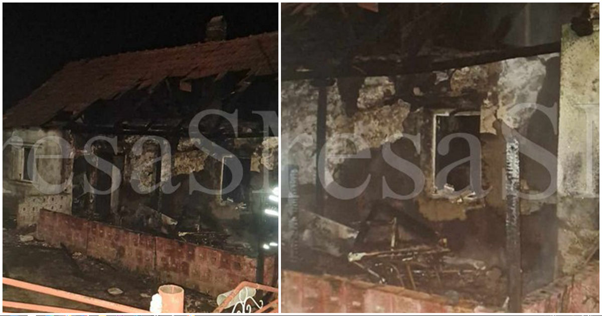 FOTO. Un sătmărean s-a enervat pe vecini și le-a dat foc la casă. Acum a fost trimis în judecată