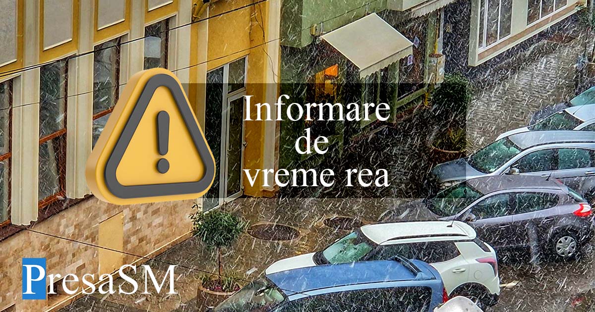 Informare de vreme rea. Ploi și temperaturi în scădere la Satu Mare