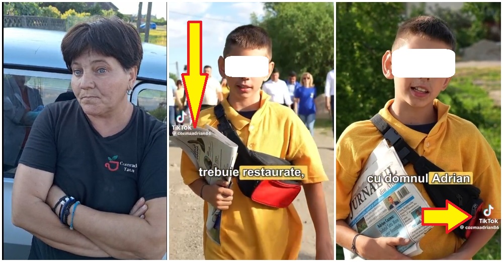 VIDEO. Autorități timide! Tremură în fața unui caz evident de folosire a unui minor în campania electorală